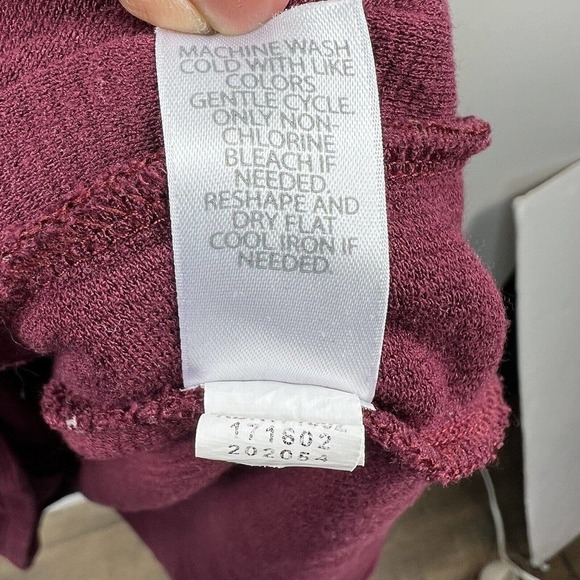 J.JILL, Wearever Collection Marooon Long Sleeve Jersey Knit Dress Sz MP - Picture 10 of 10